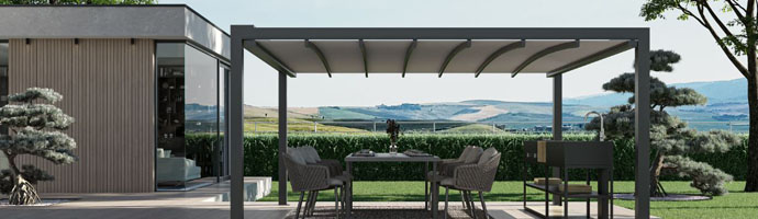 Pergola toile retractable sur mesure Keplan